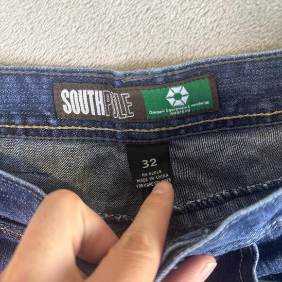 Vintage Southpole Y2K Green Tab Baggy Jeans Men’s 32 Skater Denim - Picture 3 of 6